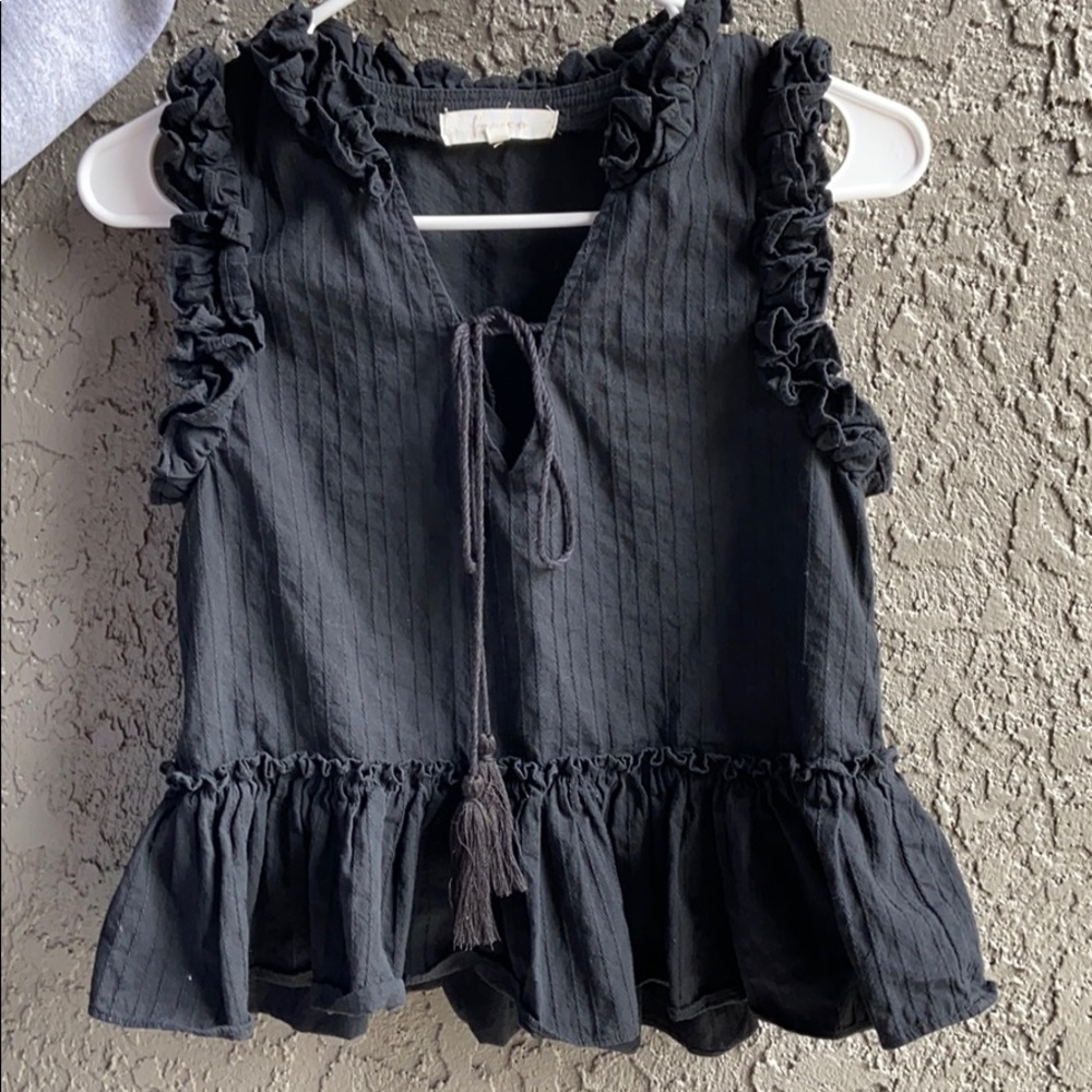 Black babydoll tank top